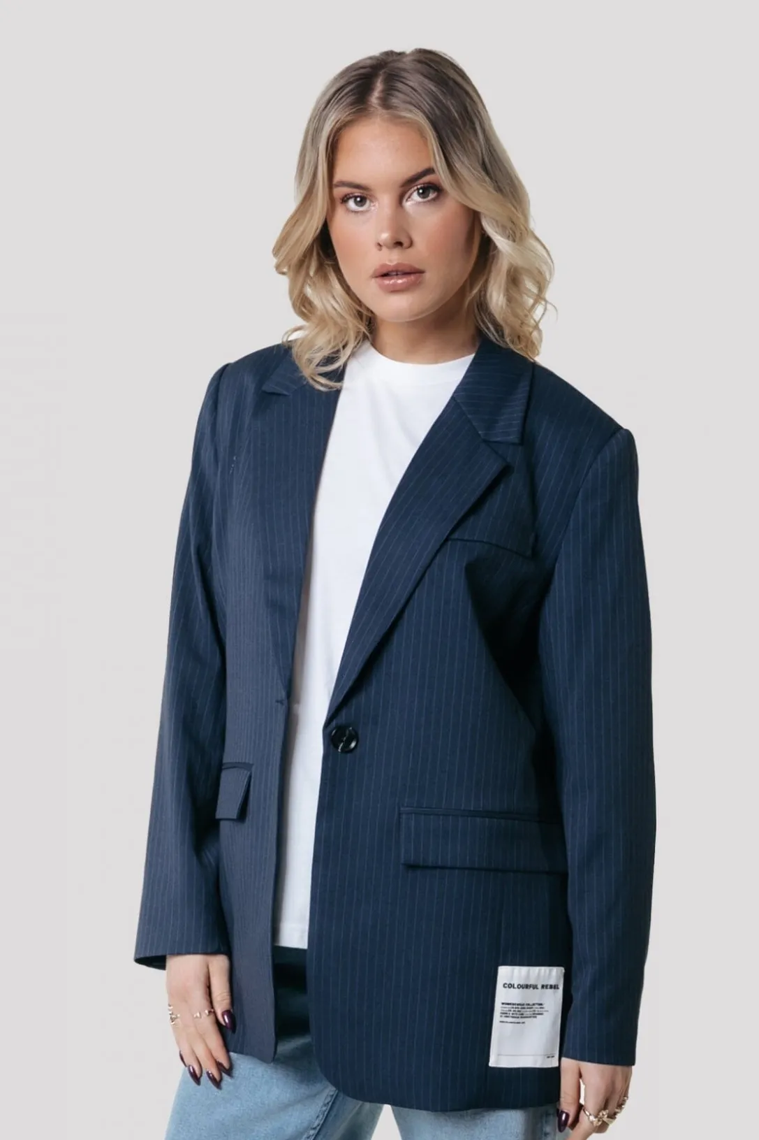 Colourful Rebel Blazers<Jesra Stripe Blazer | Dark blue