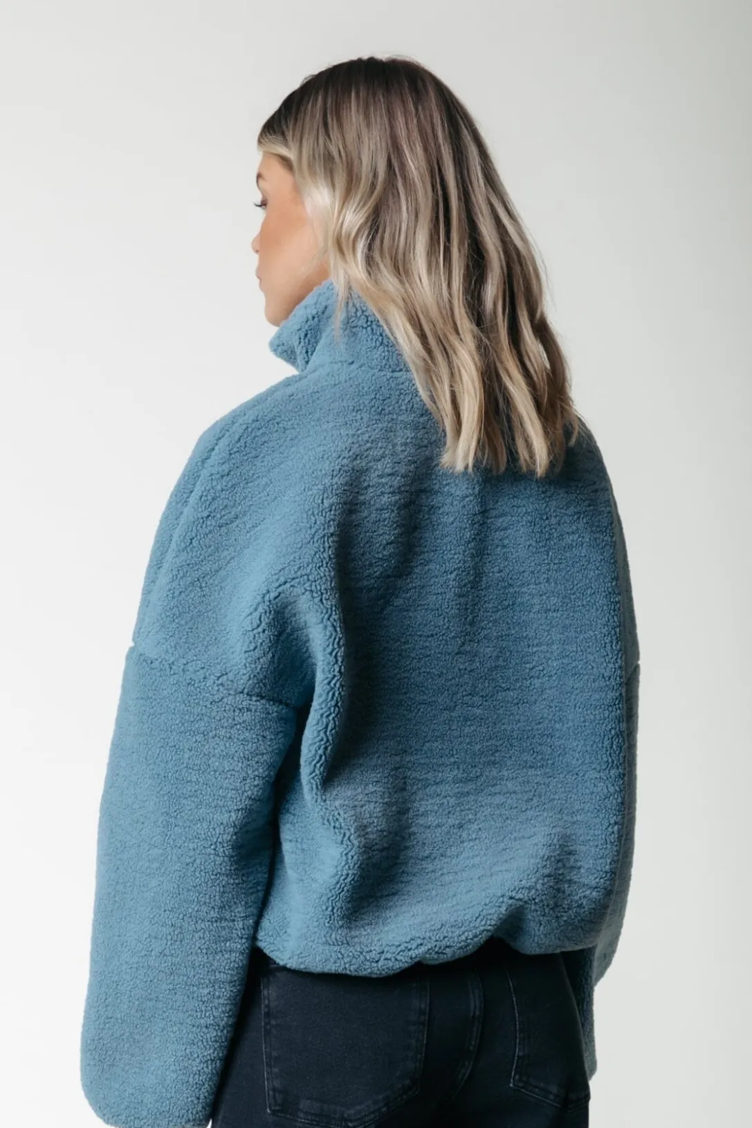 Colourful Rebel Truien<Jills Teddy Zip Sweat | Mineral blue