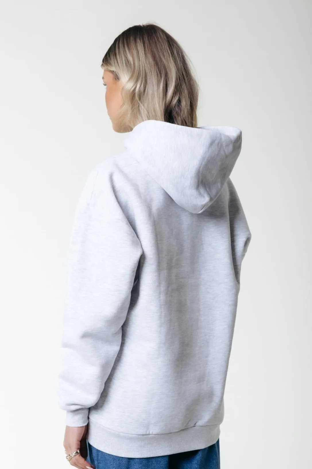 Colourful Rebel Hoodies<Puff Logo Hoodie | Light grey melange