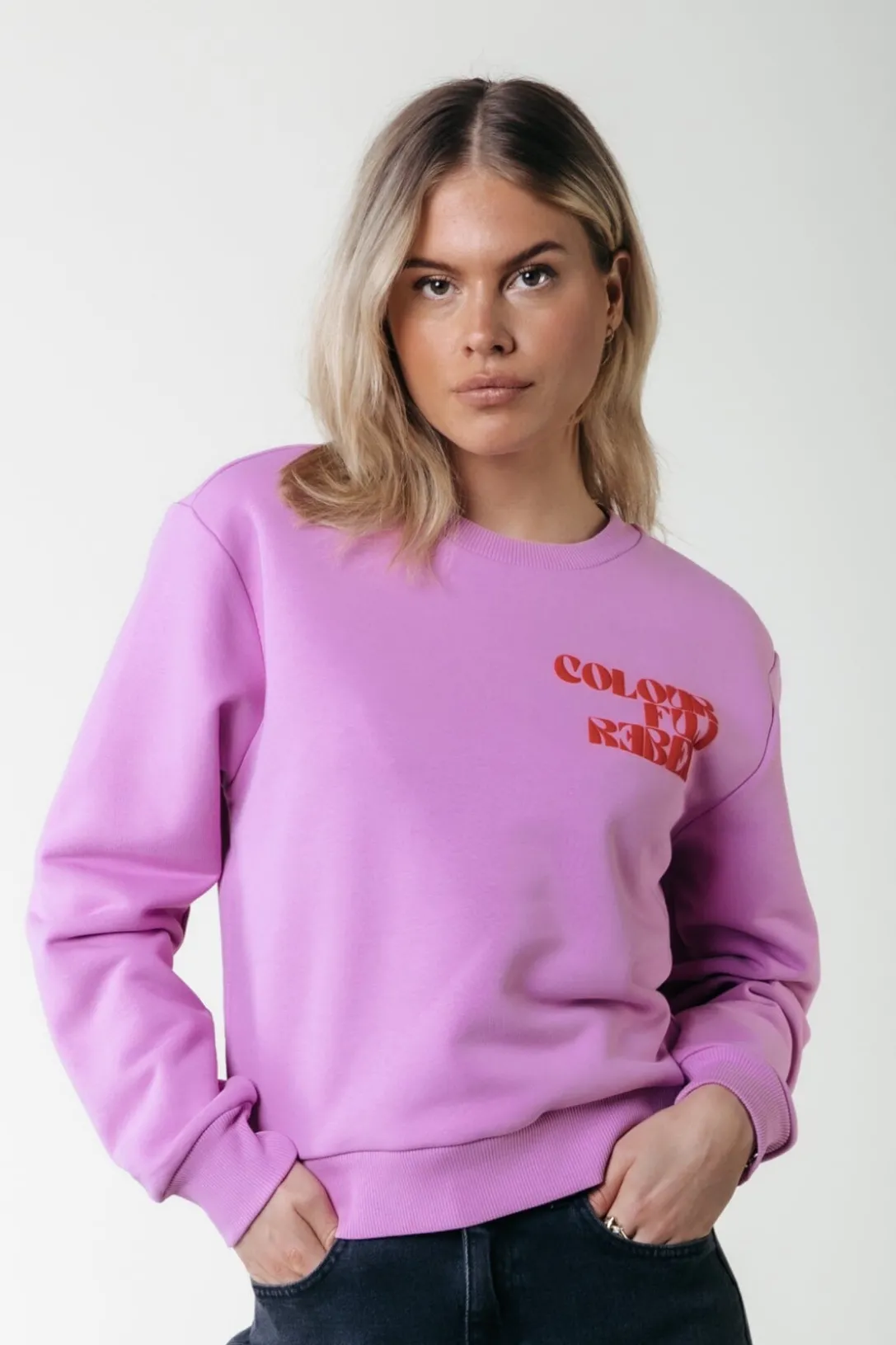 Colourful Rebel Truien<Puff Logo Sweat | Medium Violet