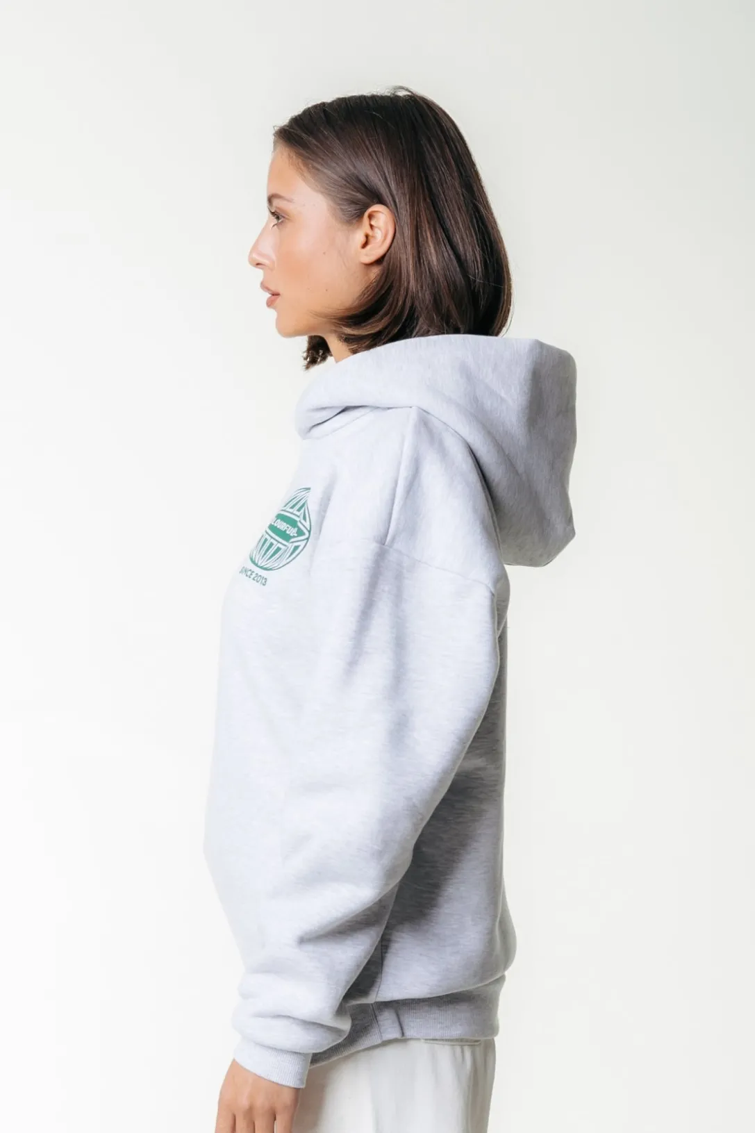 Colourful Rebel Hoodies<Racer Logo Hoodie | Light grey melange