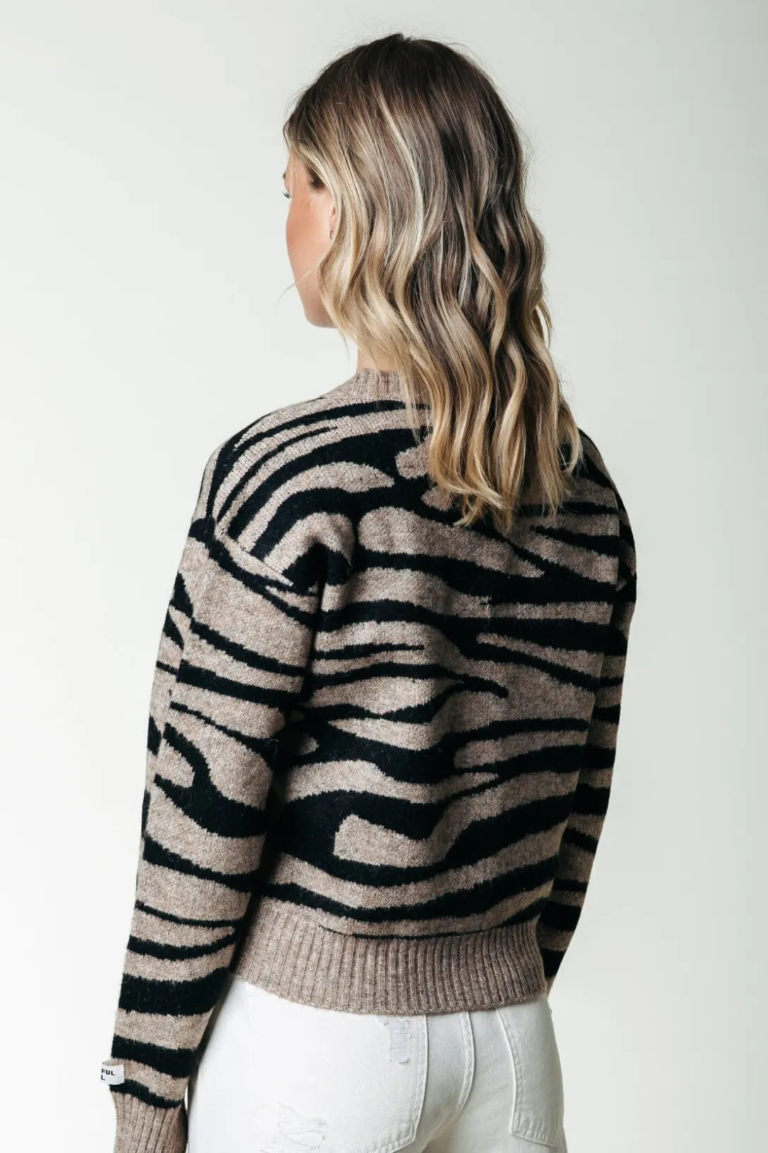 Colourful Rebel Truien<Shara Zebra Knitted Cardigan |