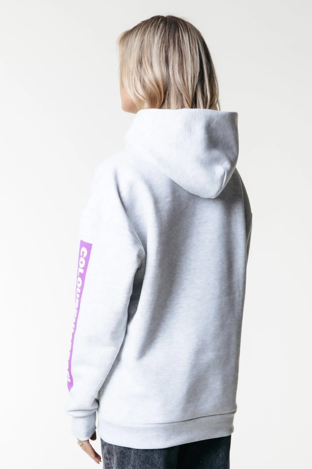 Colourful Rebel Hoodies<Sleeve Logo Hoodie | Light grey melange