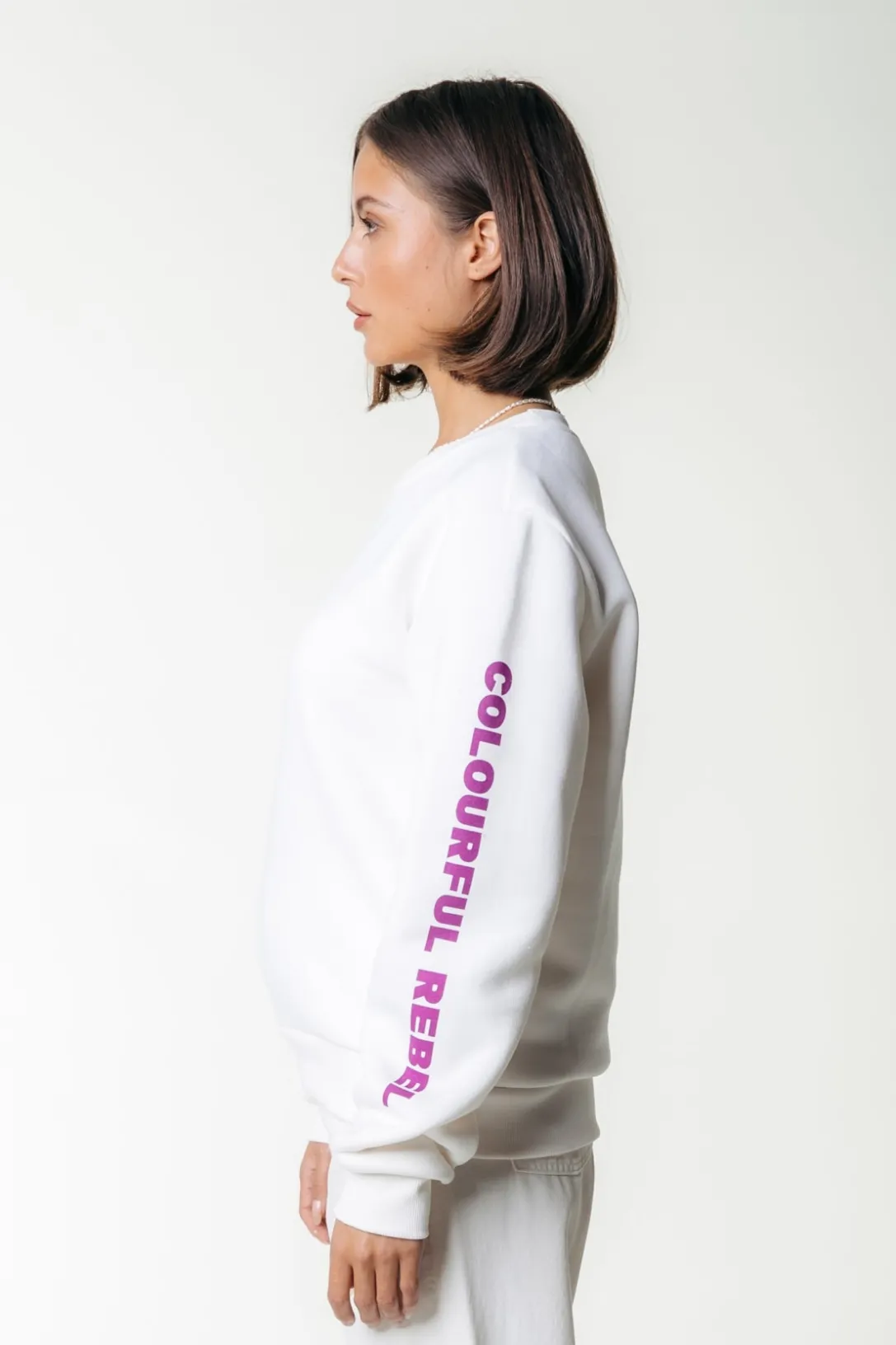 Colourful Rebel Truien<Sleeve Logo Sweat | Off white