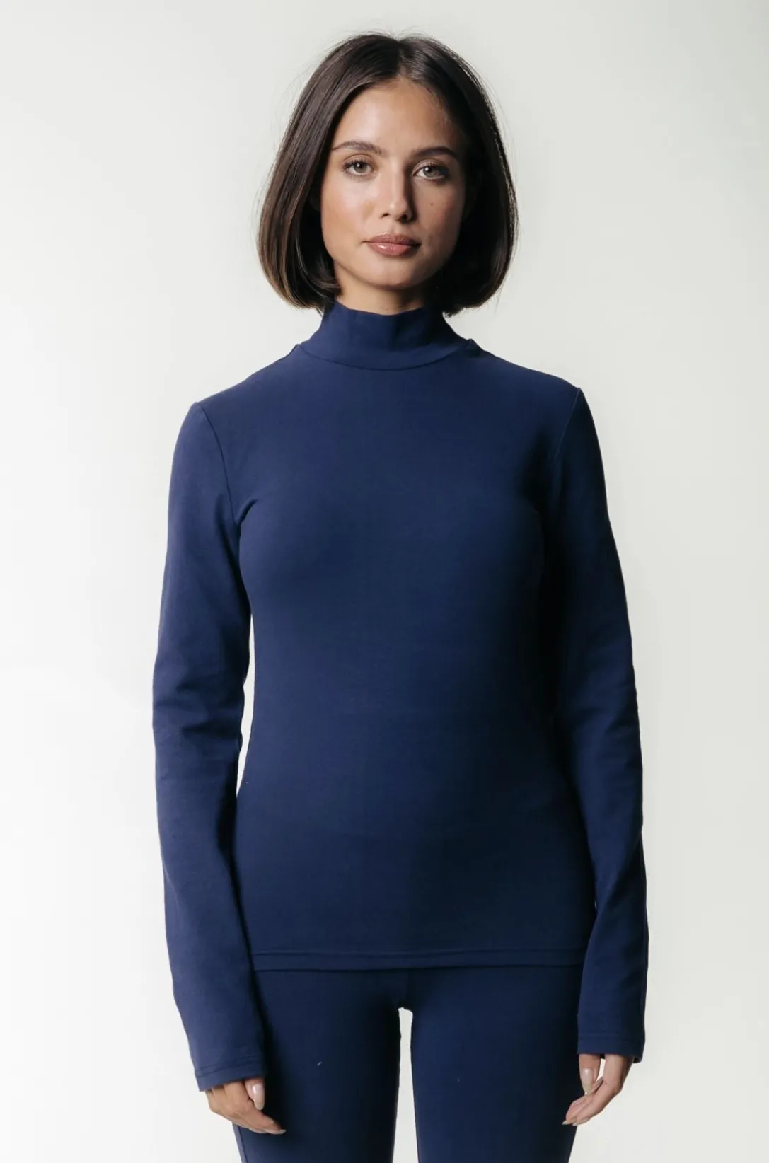 Colourful Rebel Tops<Uni Fitted Turtleneck Top | Peacoat Blue