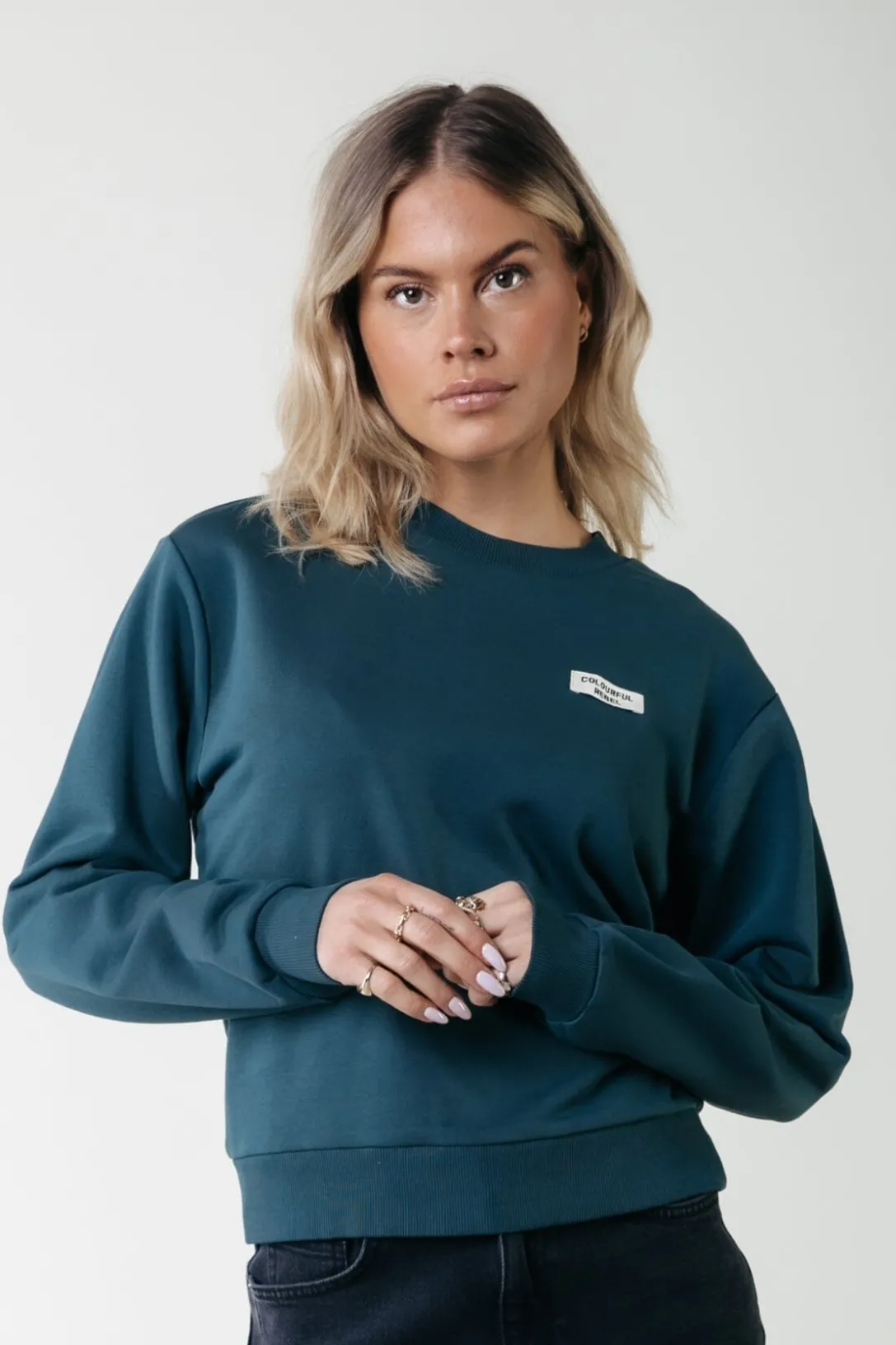 Colourful Rebel Truien<Uni Label Sweat | Atlantic green