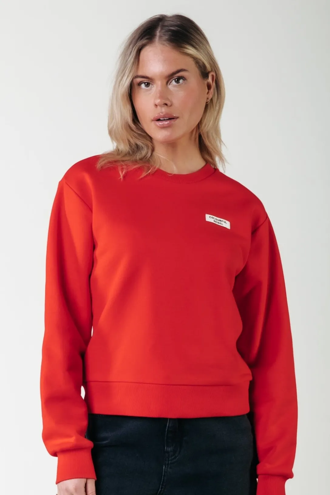 Colourful Rebel Truien<Uni Label Sweat | Scarlet Red