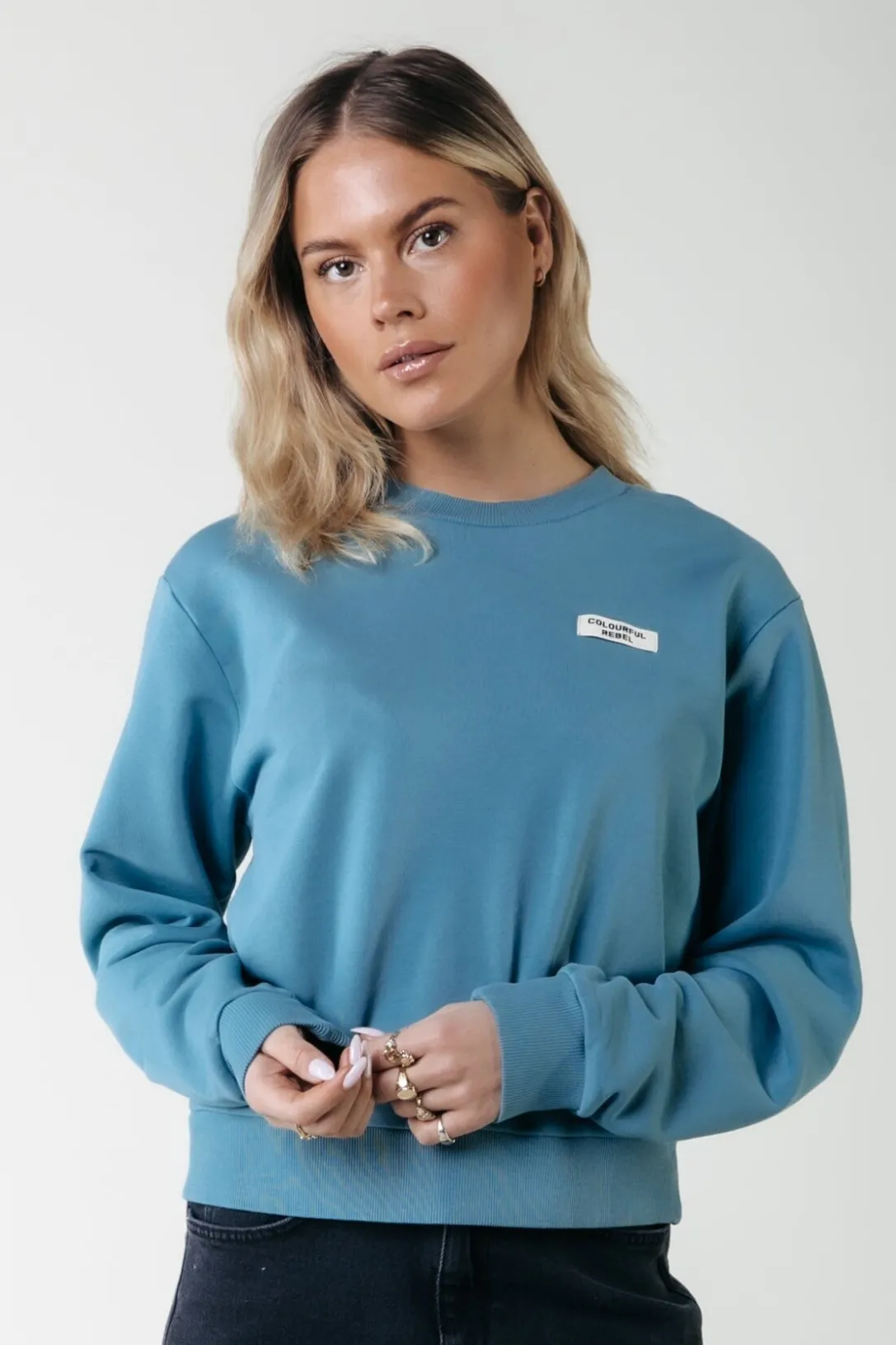 Colourful Rebel Truien<Uni Label Sweat | Soft petrol