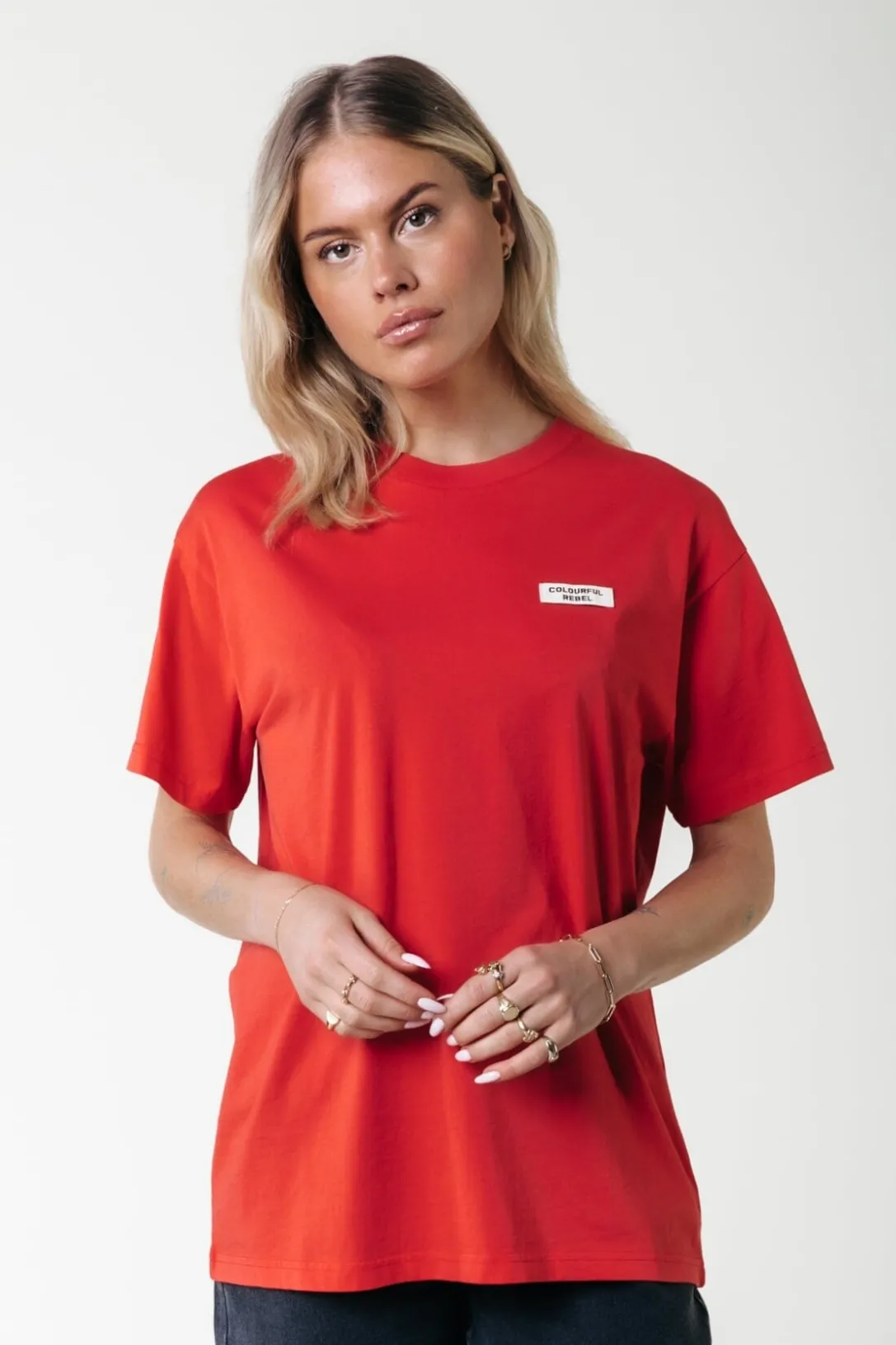 Colourful Rebel T-shirts<Uni Label T-shirt | Scarlet Red