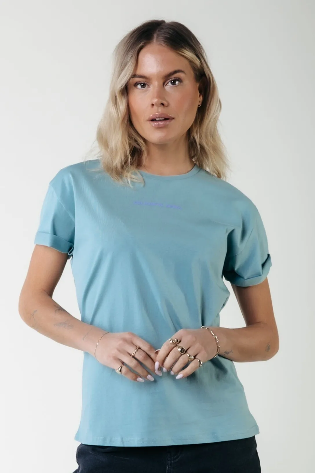 Colourful Rebel T-shirts<Uni Logo T-shirt | Mineral blue