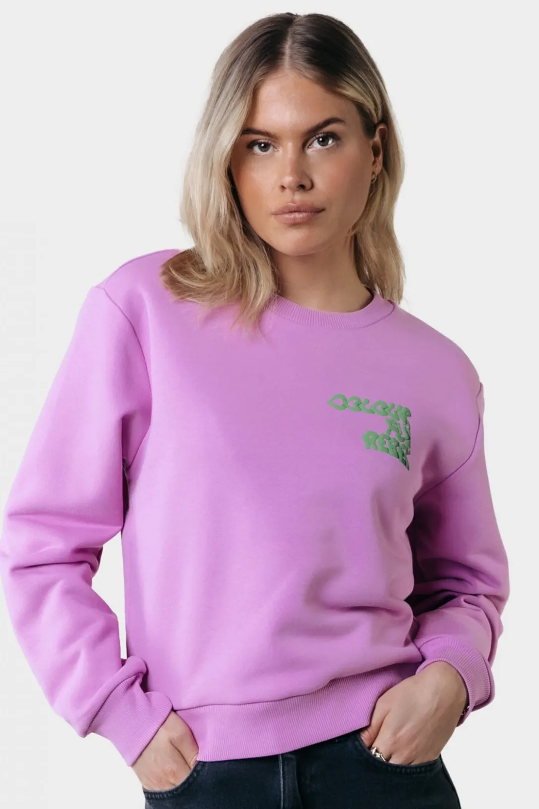 Colourful Rebel Truien<Wave Logo Sweat | Candy Pink