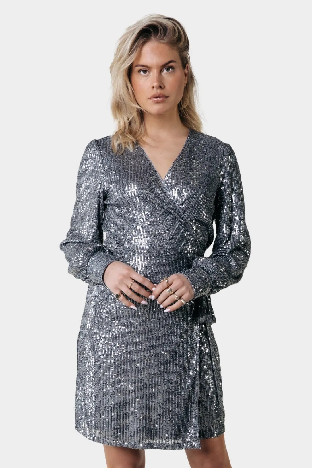 Colourful Rebel Jurken<Xita Sequins Dress | Silver grey